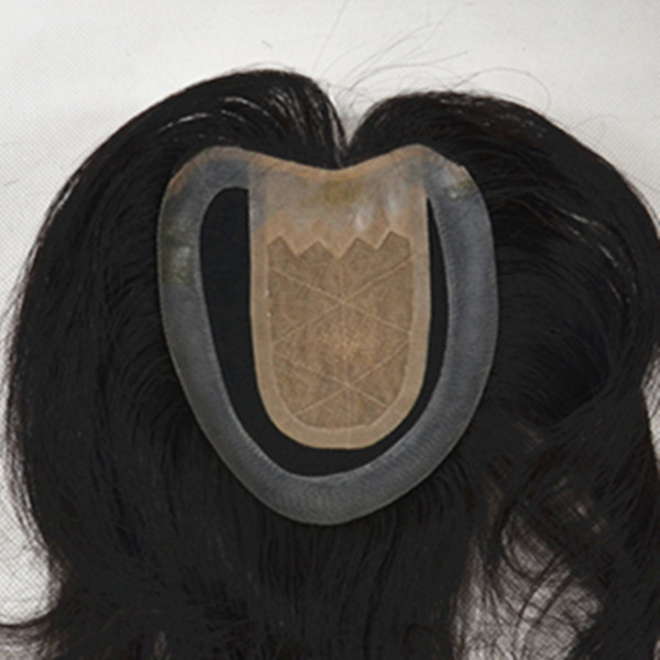 Hot Sale 100% Human Hair women Toupee Silk Base Women Hair Topper Virgin Indian Hair Toupee for Black Women.HN189